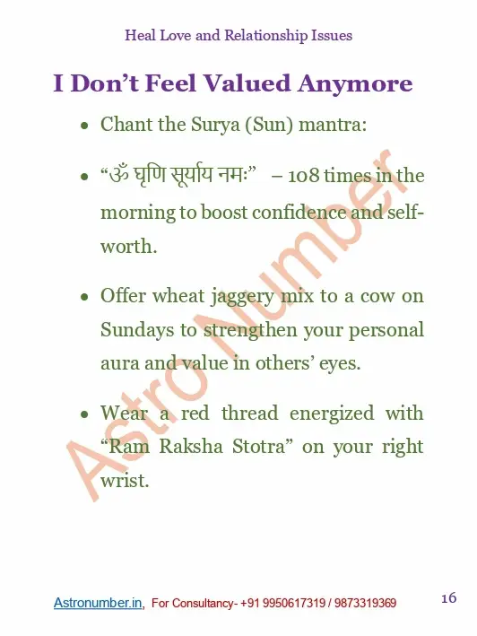 Heal Love and Relationship Issues Vedic Remedy